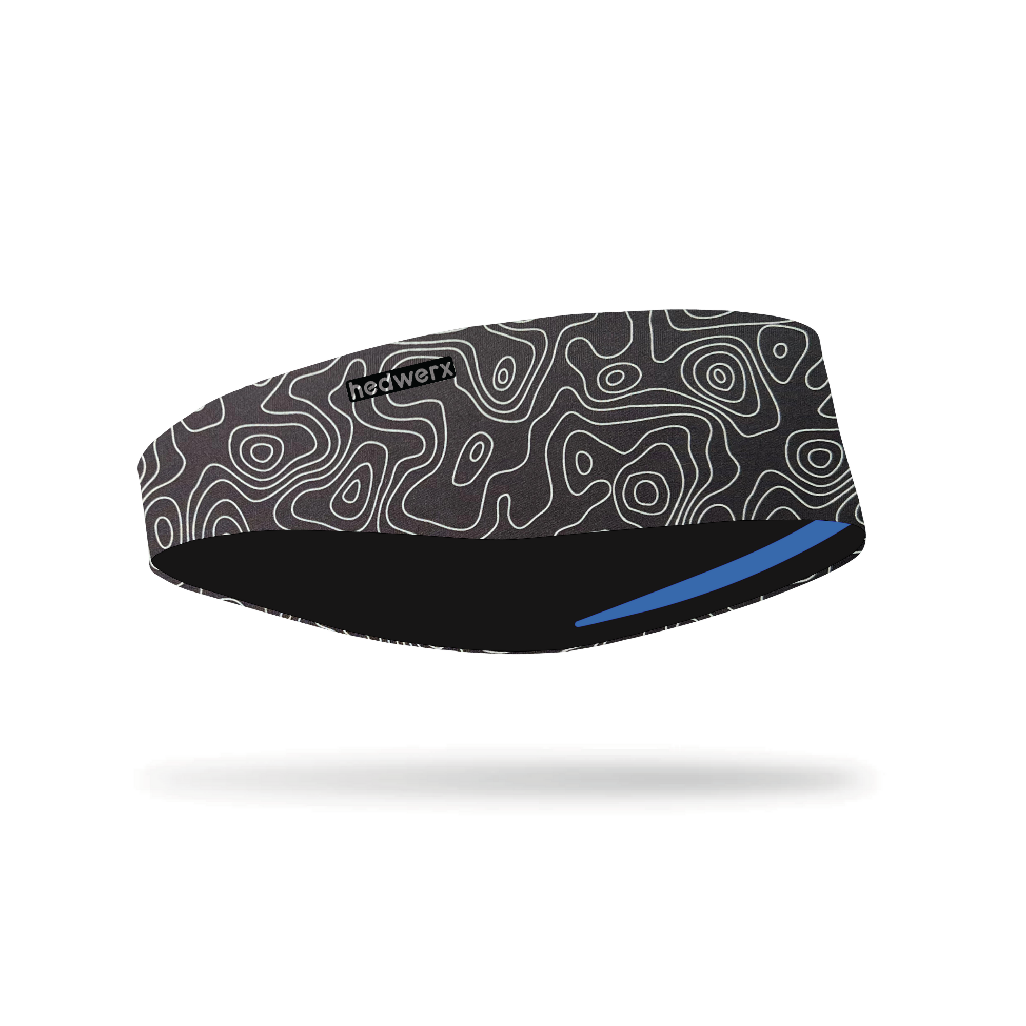 Hedwerx Hydra2 Sport Headband, Sweat-Wicking, Quick Dry-Topo Black